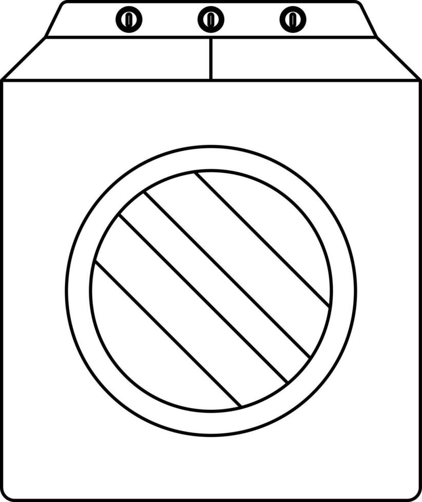Isolated Washing Machine Icon In Linear Style. vector