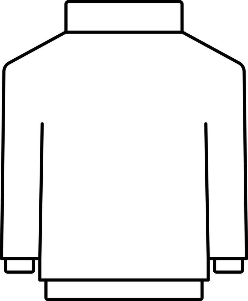 Turtleneck Sweater Icon Or Symbol In Stroke Style. vector