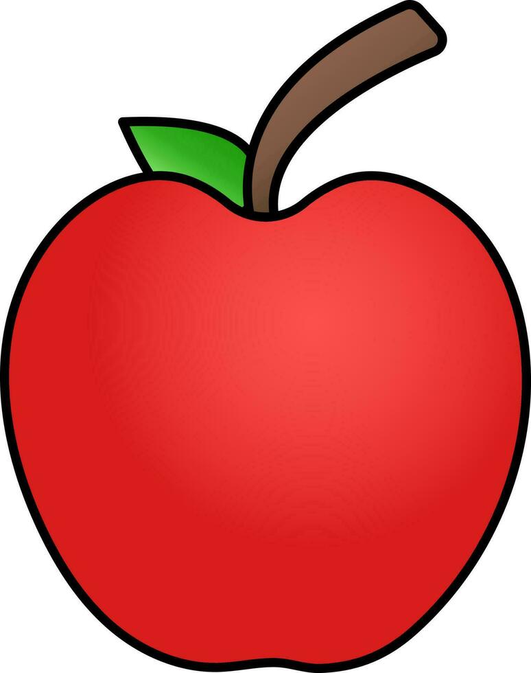 rojo manzana icono en blanco antecedentes. vector