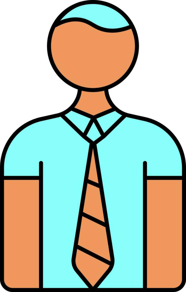 Illustration of Faceless Student Boy Icon. vector