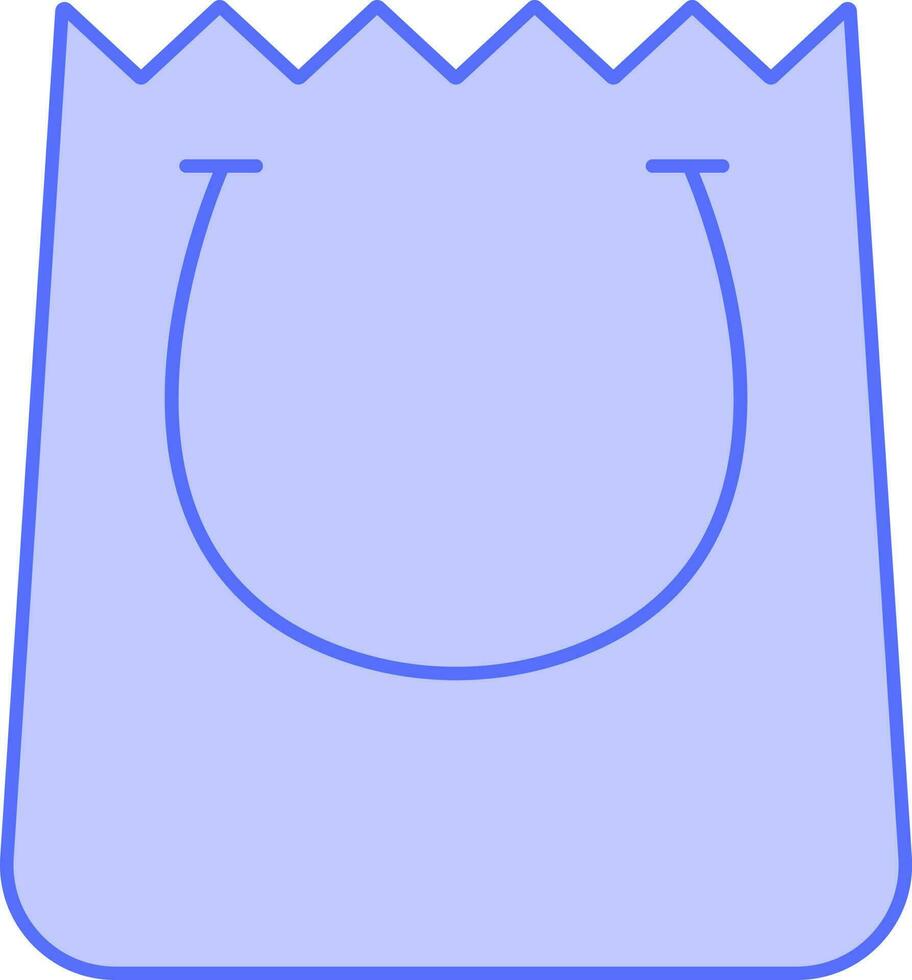 Blue Color Shopping Bag Icon. vector