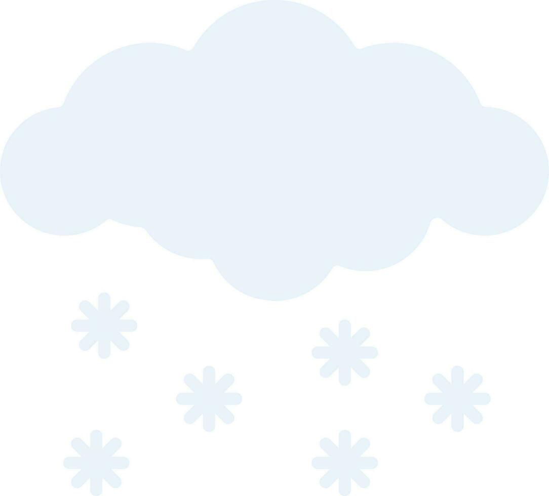 aislado nevada nube icono en blanco color. vector