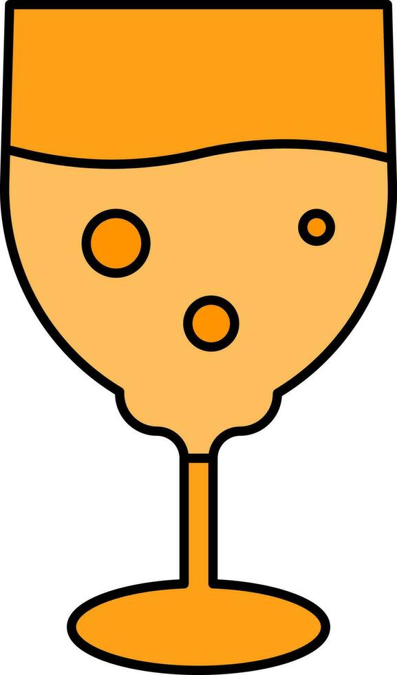 Cocktail Or Wine Glass Icon in Flat Style. vector