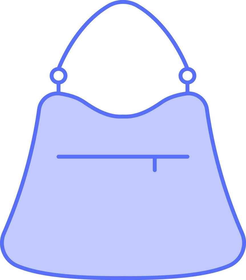 hembra bolso icono en azul color. vector
