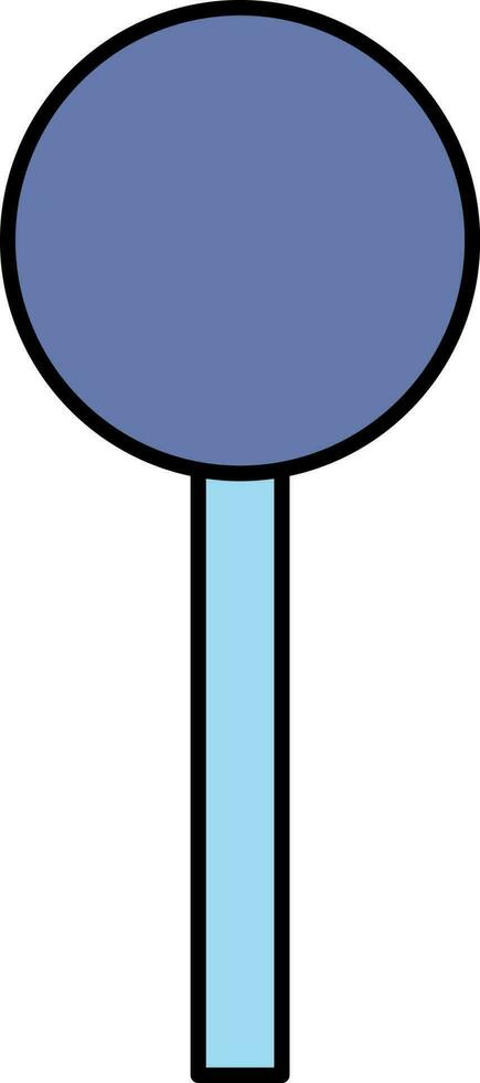 Lollipop Icon In Blue Color. vector