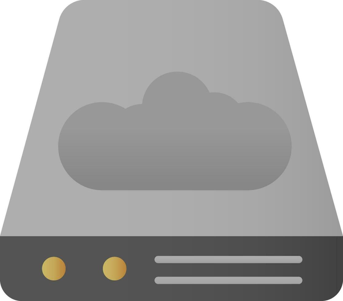 Setup Box Icon In Gray And Yellow Color. vector