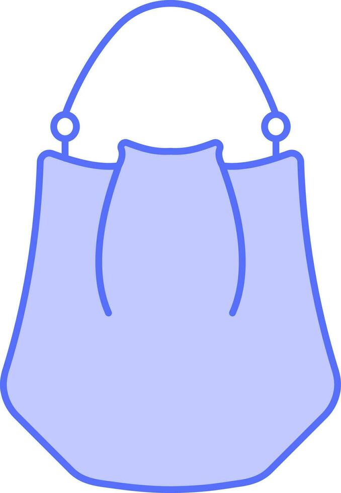 Handbag Icon In Blue Color. vector