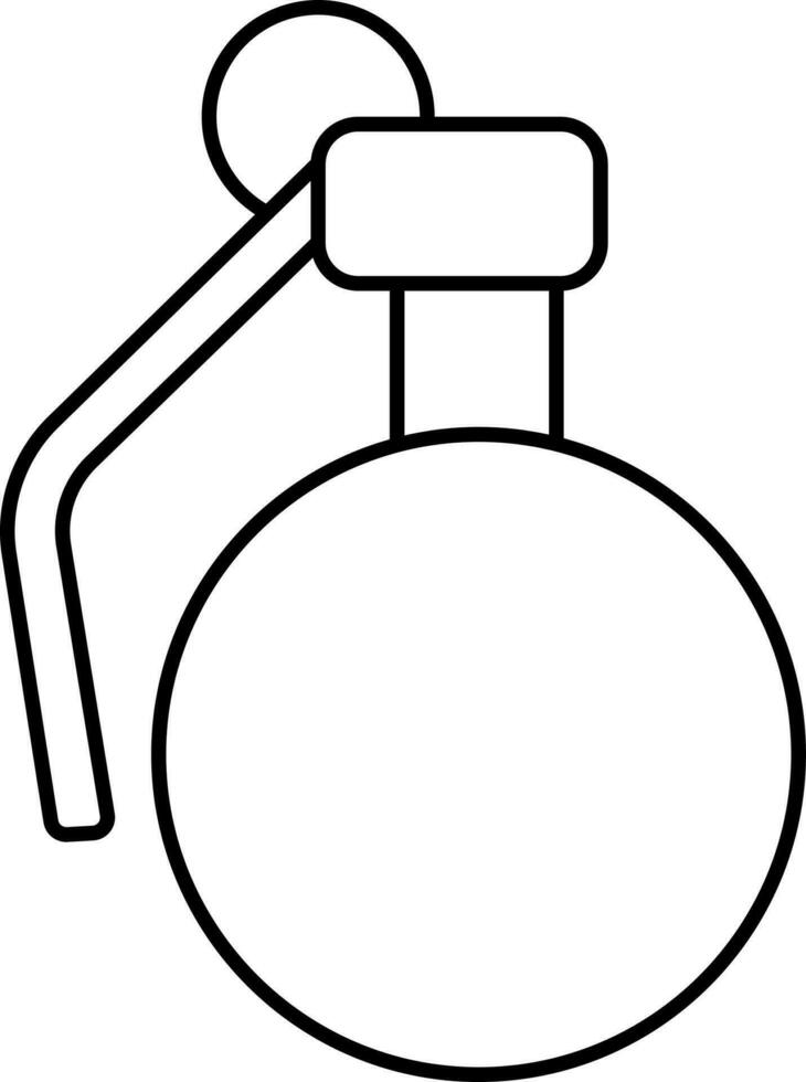 Hand Grenade Icon In Line Art. vector
