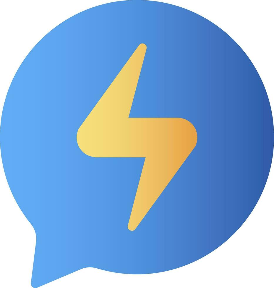 Flat Style Messenger Icon Or Symbol In Blue And Yellow Color. vector