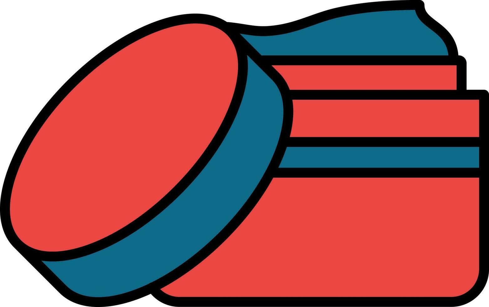 Illustration Of Cream Jar Icon In Blue And Red Color. vector