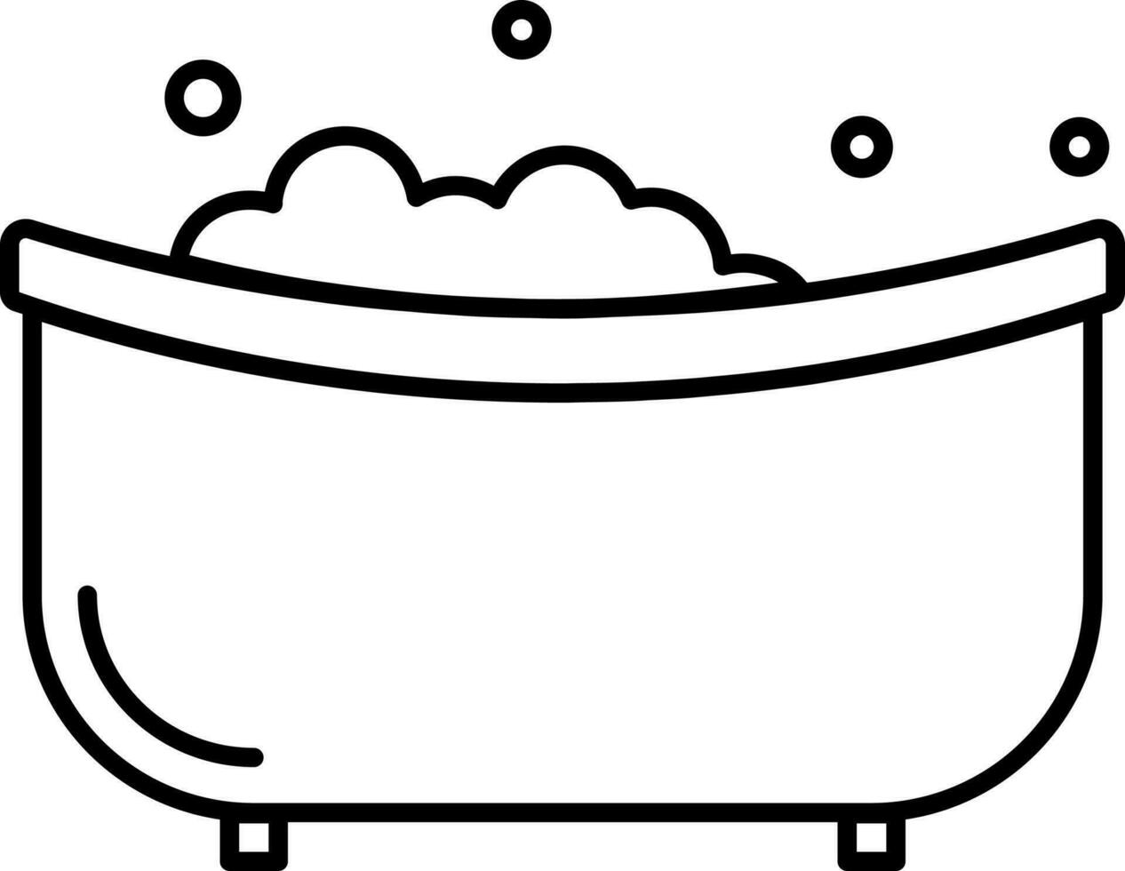 Illustration Of Bathtub Icon in Flat Style. vector