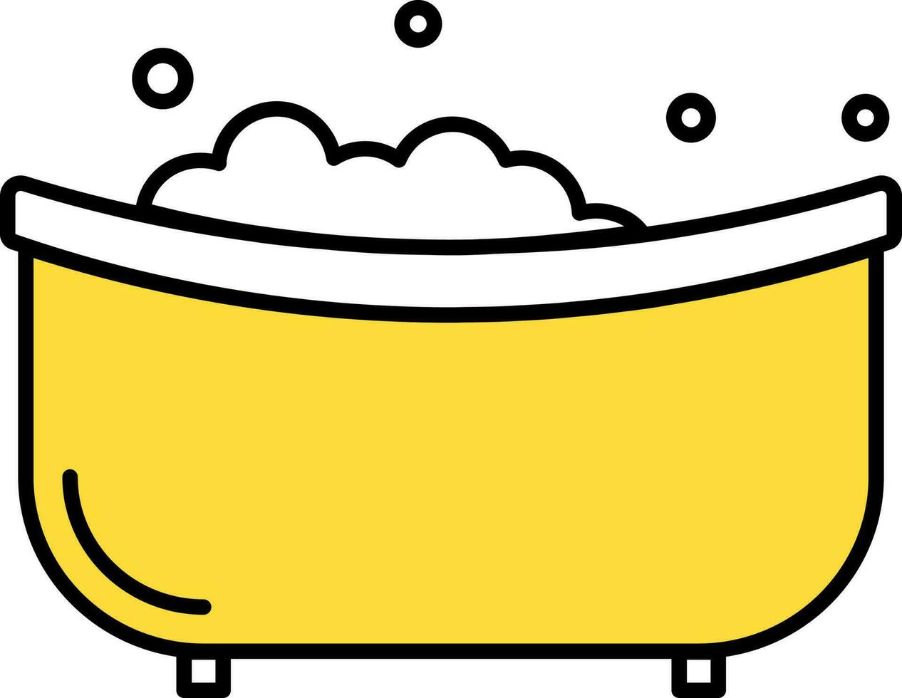 Illustration Of Bathtub Icon in Flat Style. vector