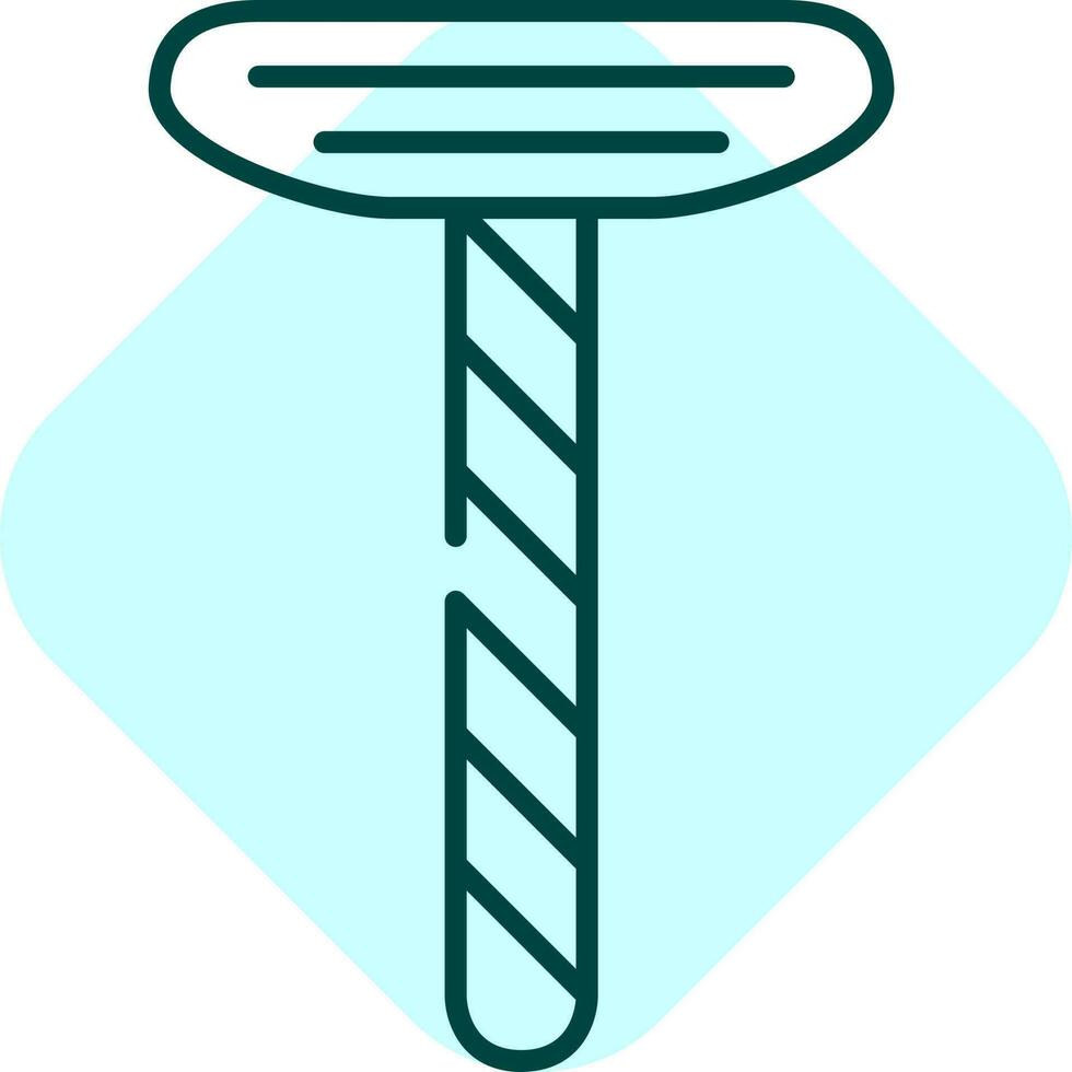 Blue Outline Razor Sqaure Icon Or Symbol. vector