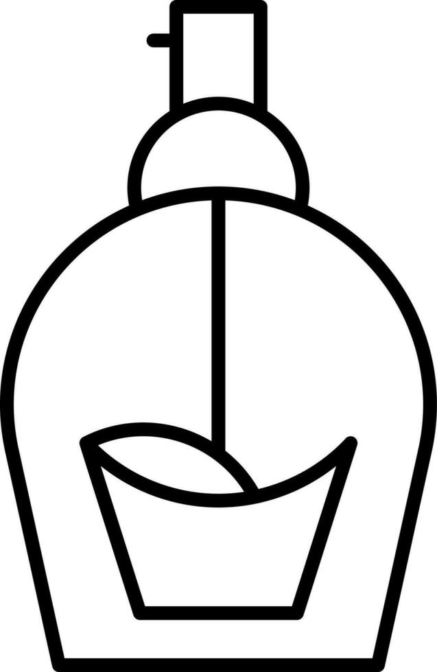 Illustration Of Perfume Icon In Thin Line Art. vector
