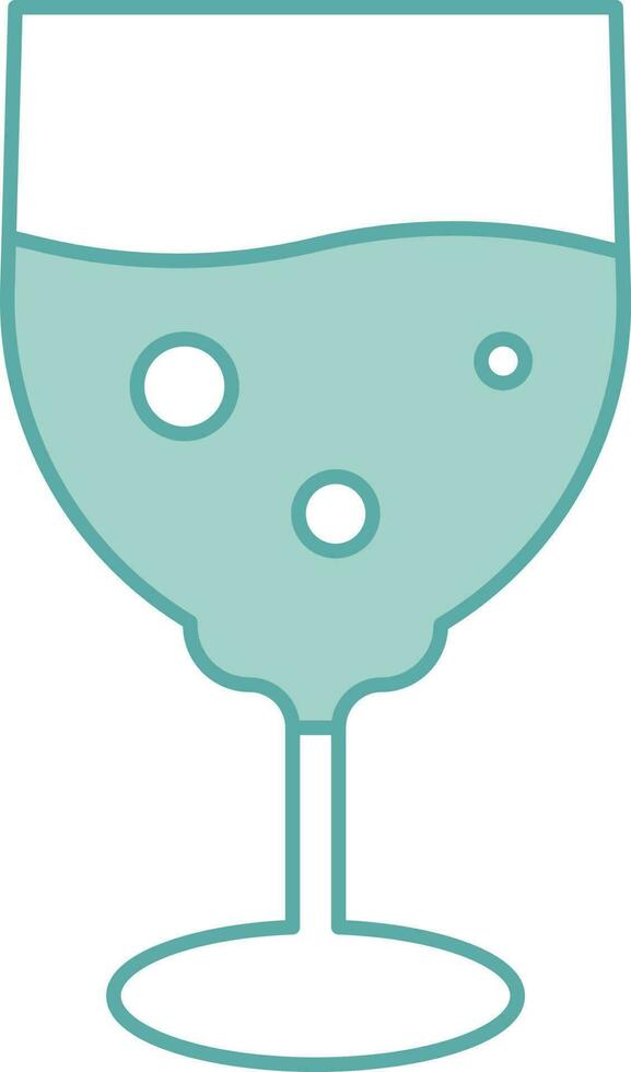 Cocktail Or Wine Glass Icon in Flat Style. vector