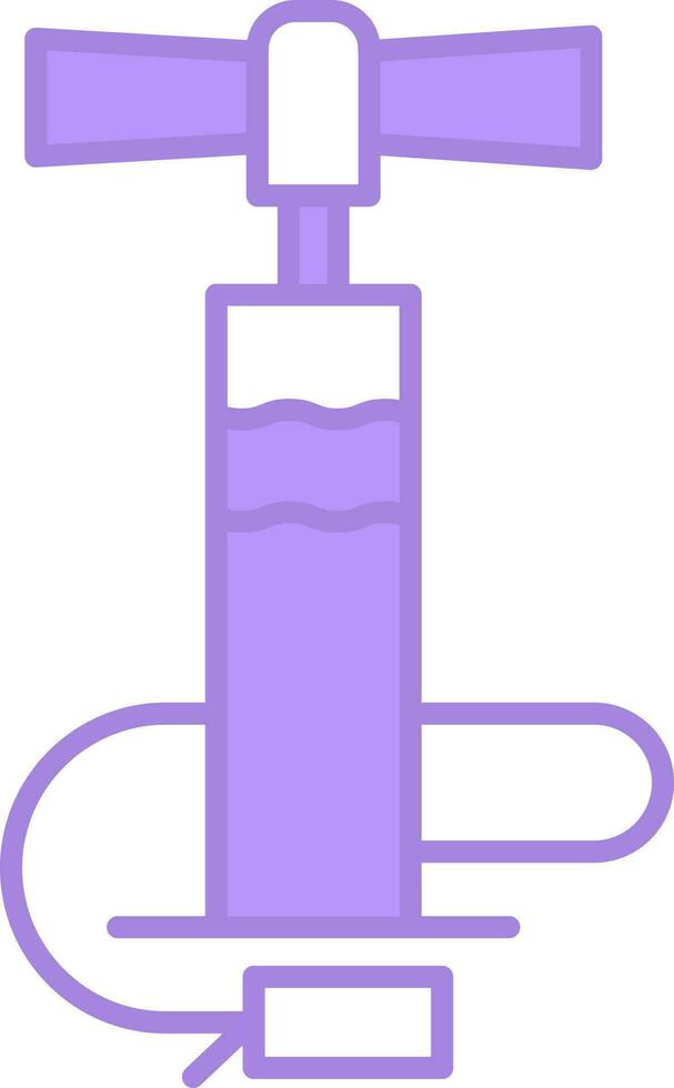 Illustration of Cycle Air Pump Icon in Flat Style. vector