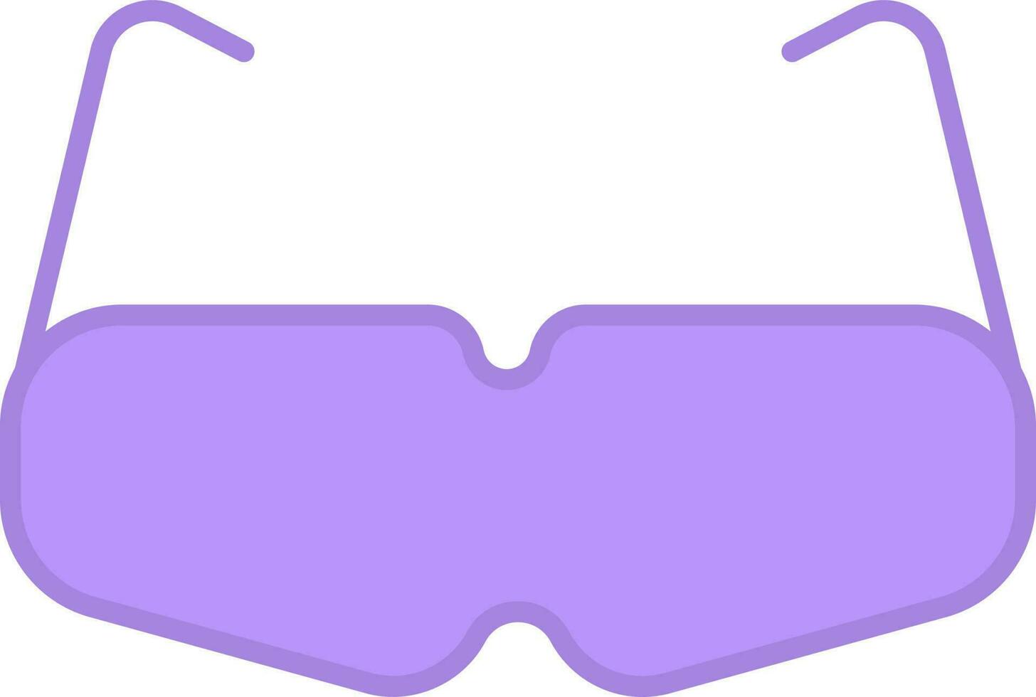 aislado lentes icono en púrpura color plano estilo. vector