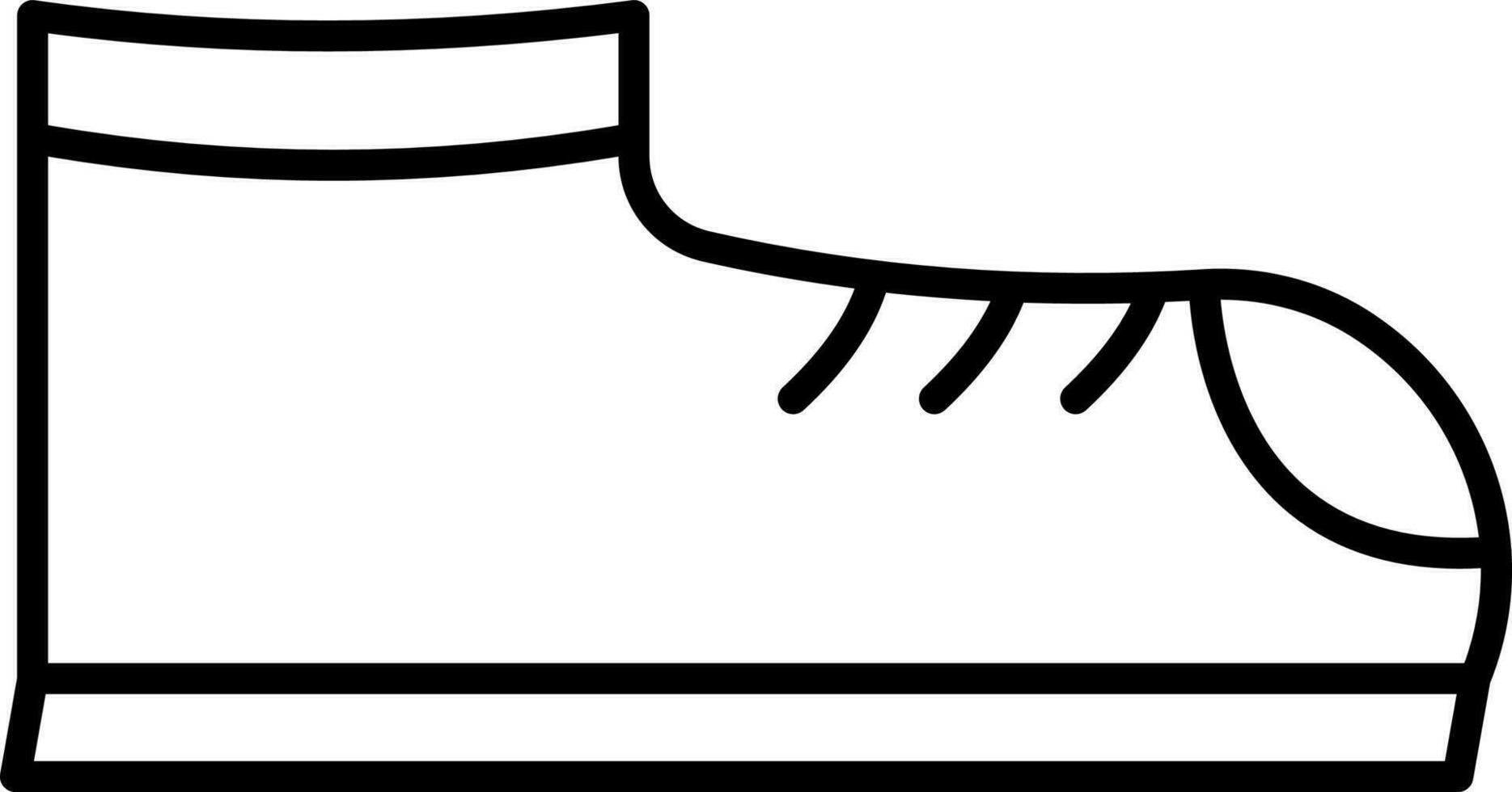 ilustración de Zapatos icono en negro línea Arte. vector