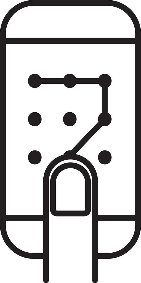 Lock Pattern In Smartphone Icon. vector