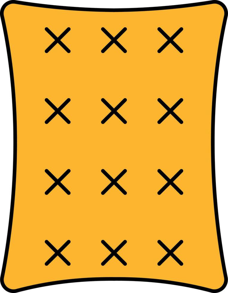 galleta icono en amarillo color. vector
