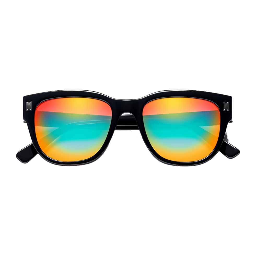 Regenbogen Sonnenbrille ai generiert png