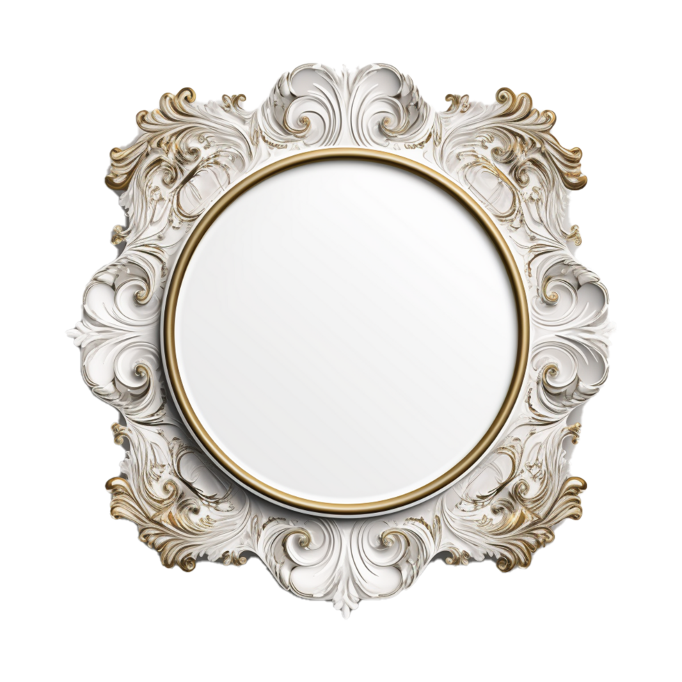 white fram mirror png
