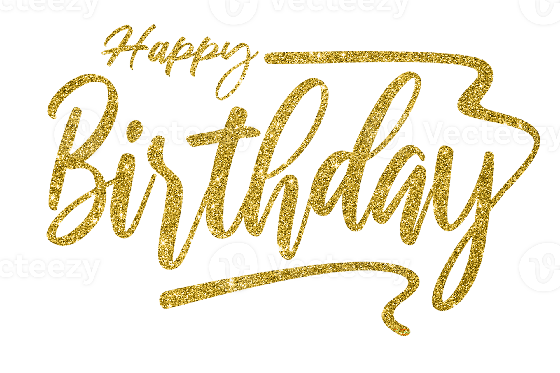 HD Happy Birthday Gold Glitter PNG Elevate Your Birthday Designs with ...