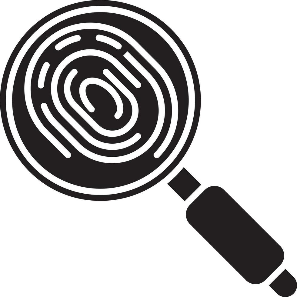 Searching Fingerprint Icon. vector