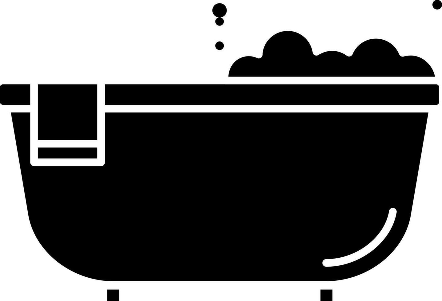 Bathtub Icon Or Symbol. vector