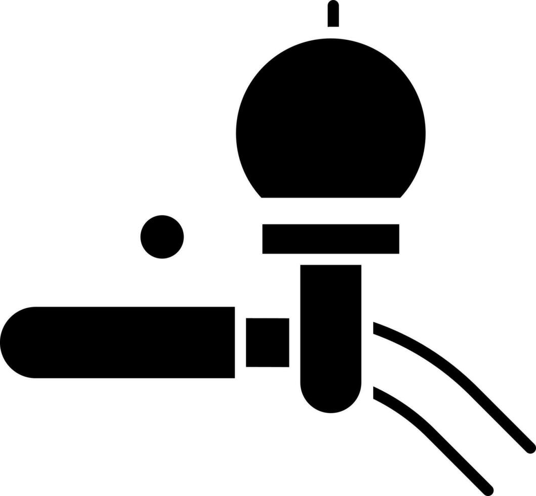 Black And White Color Bicycle Bell Icon. vector