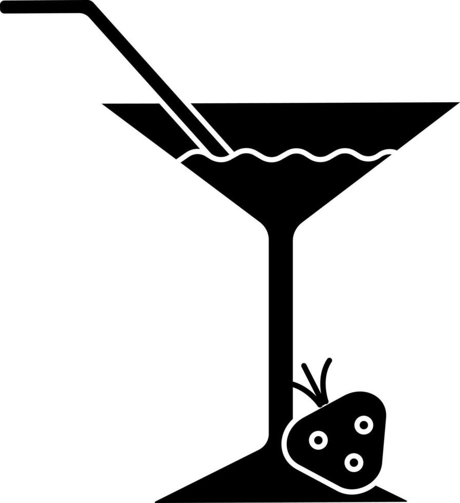 Strawberry Daiquiri Icon. vector