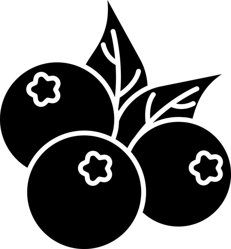 Lingonberry Icon In Glyph Style. vector
