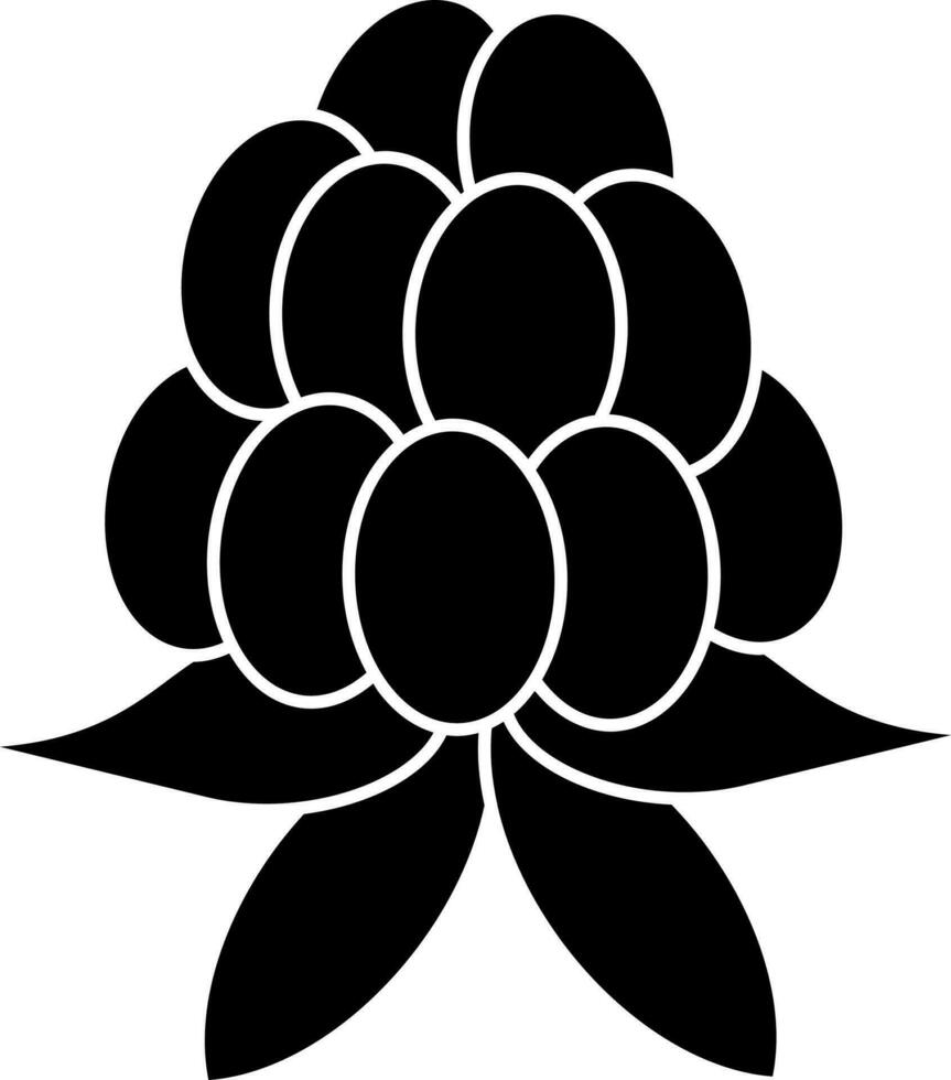 Cloudberry Glyph Icon. vector