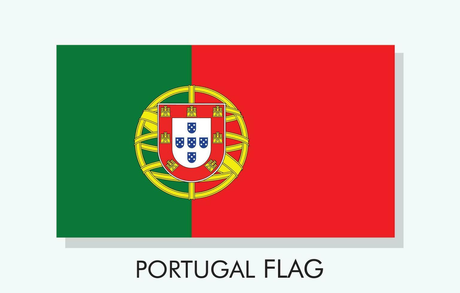 A flag of portugal and national day banner design and flag of portugal illustration template banner vector