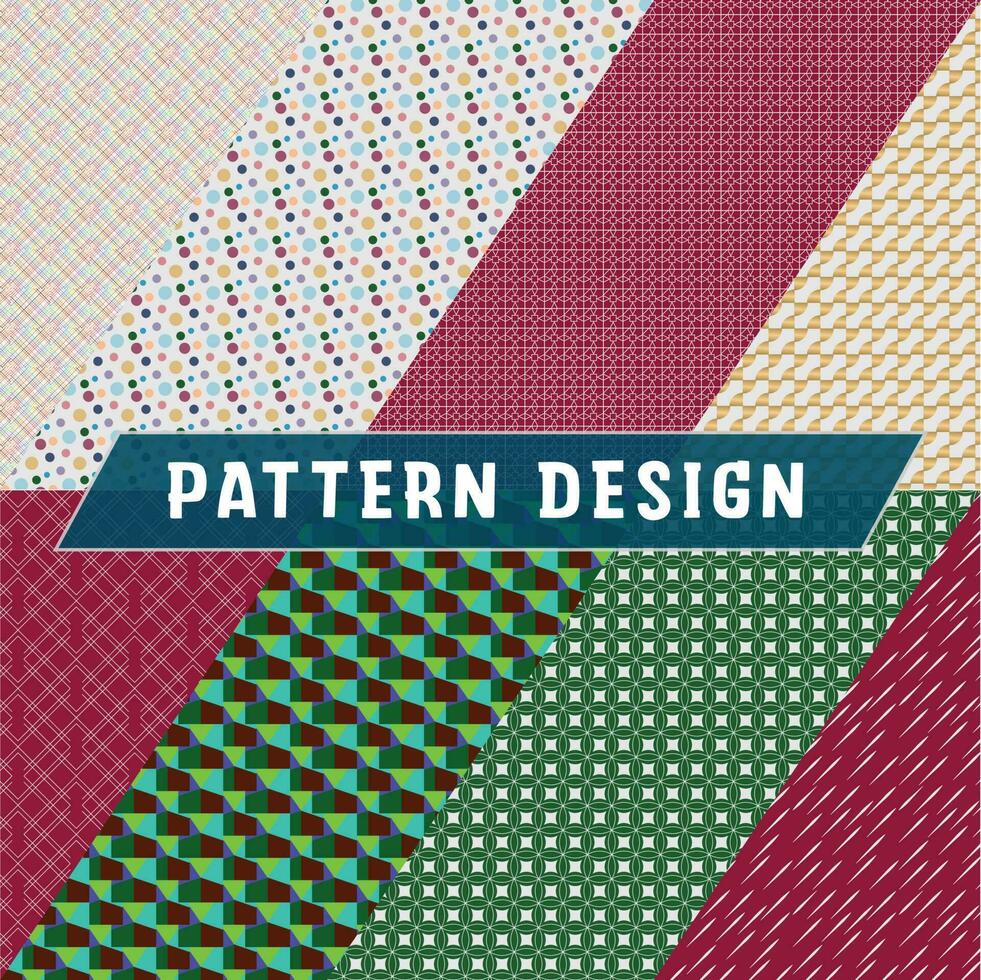 seamless pattern. geometric textures set. pastel colors illustration vector