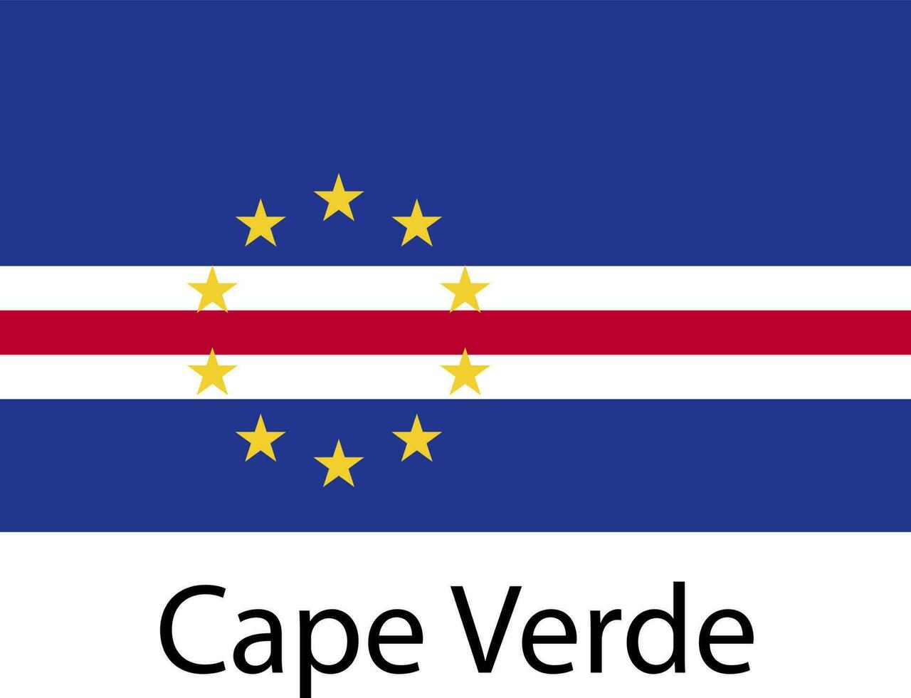 national flag icon cape verde vector