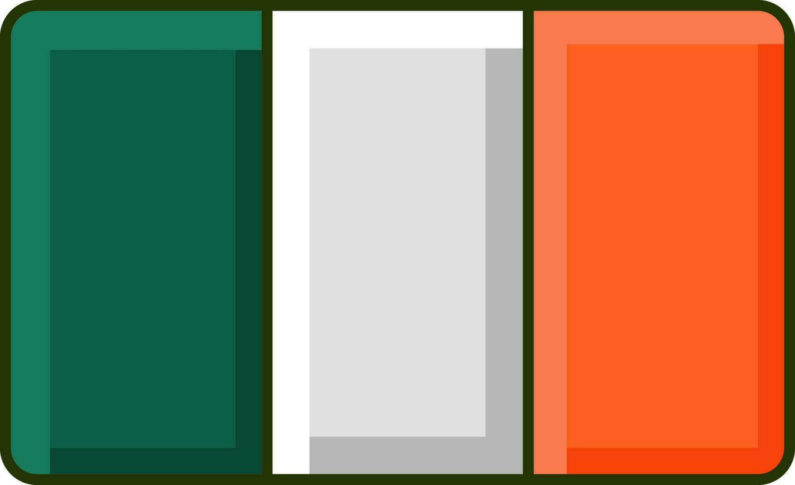 aislado Irlanda bandera icono en plano estilo. vector