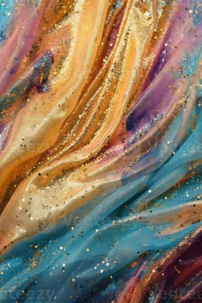 Teeny tiny tulle sparkles glam pink and turquoise hd wallpaper, in the style of light blue and yellow, vibrant academia, poured, dark bronze and teal, psychedelic. photo