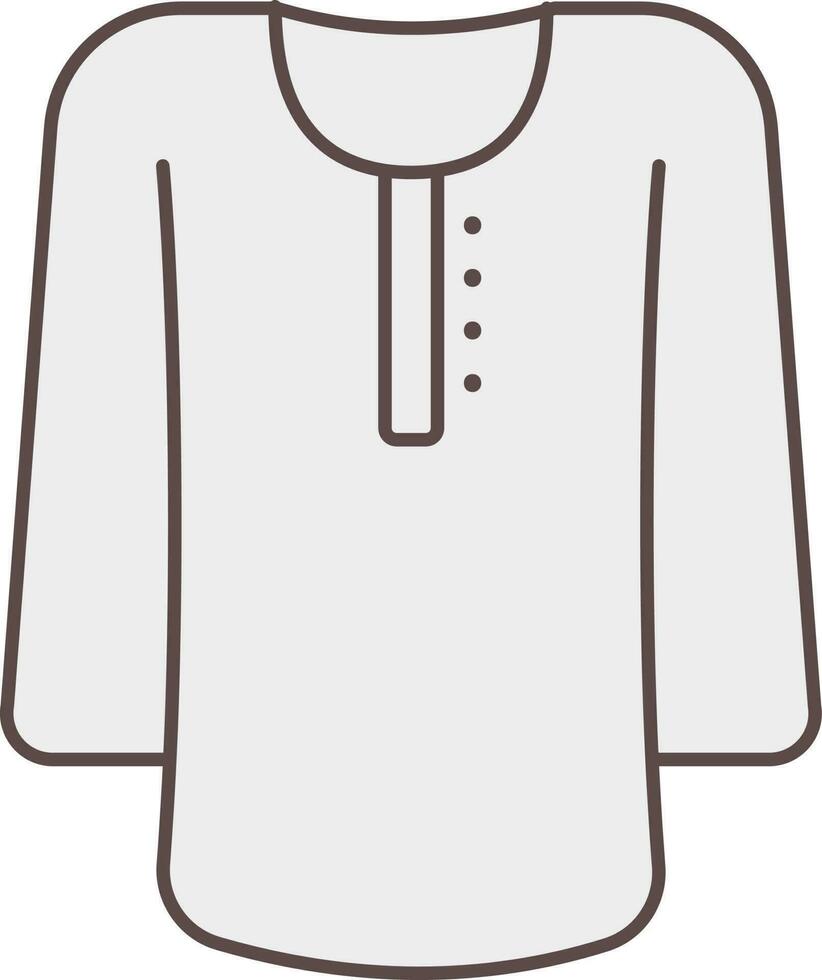 White Suit Flat Icon Or Symbol vector