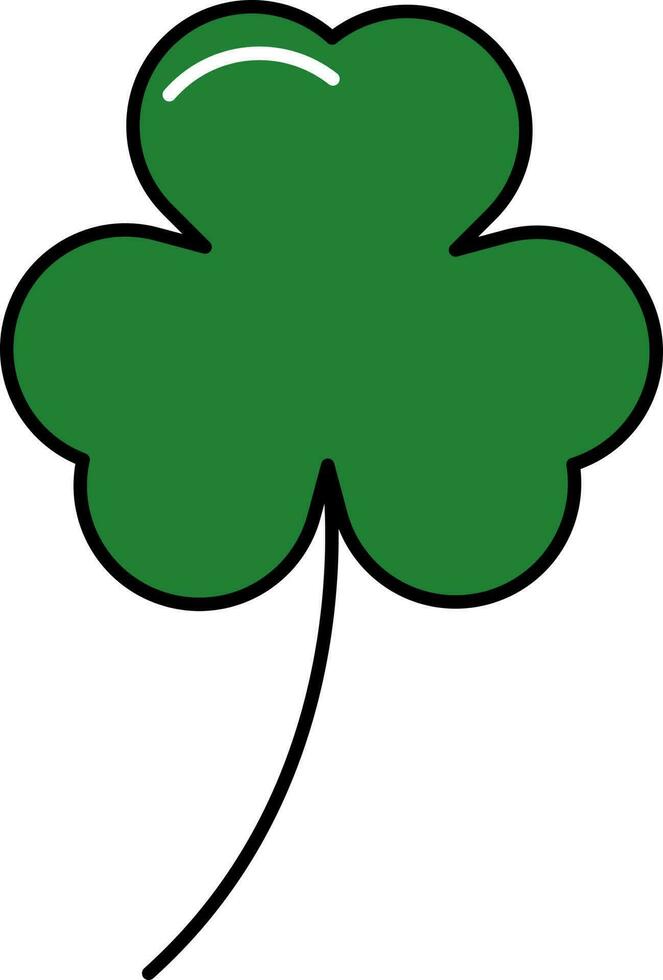 Isolated Shamrock Leaf Icon In Flat Style. vector