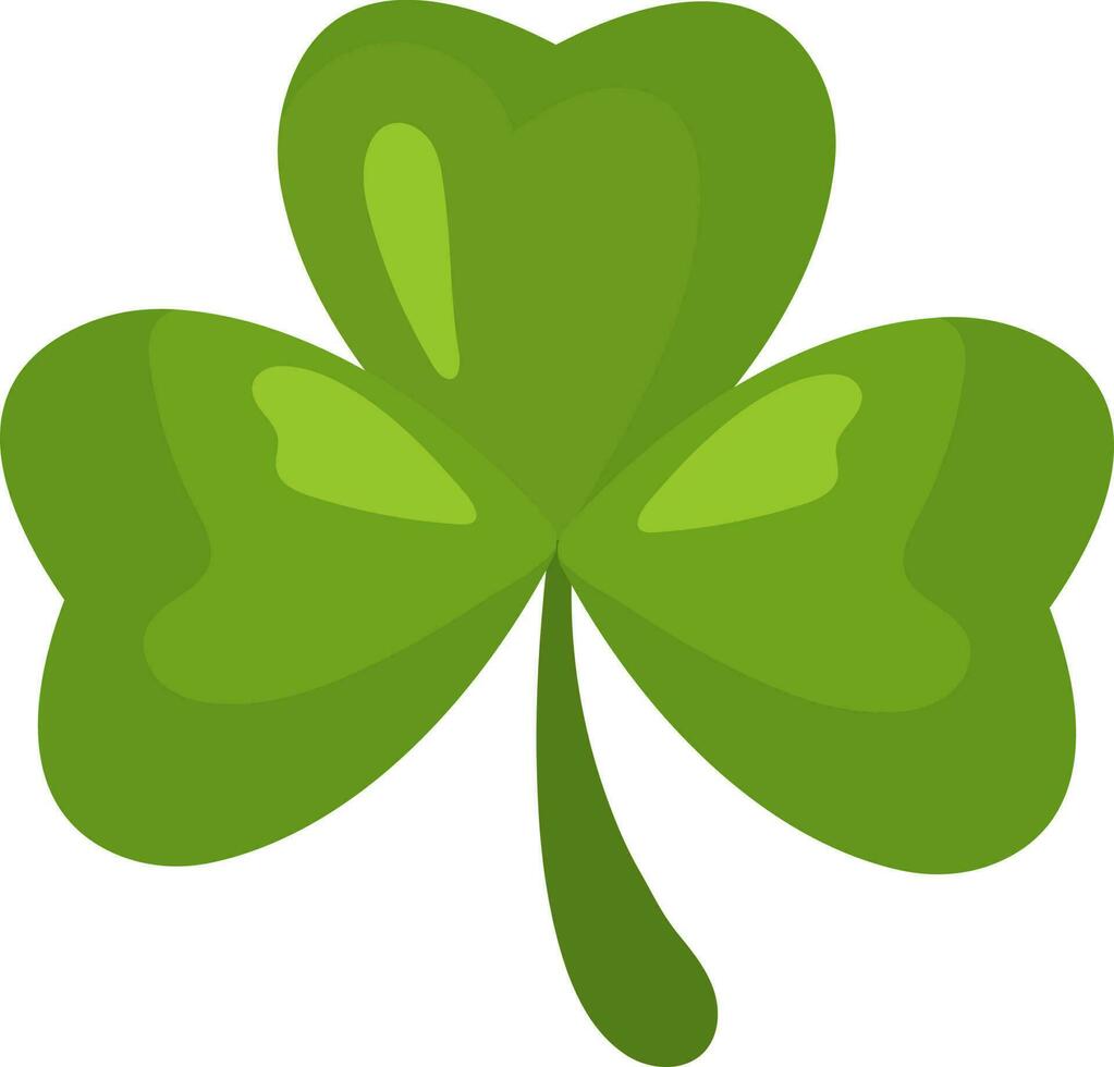 Isolated Shamrock Leaf Icon In Flat Style. vector