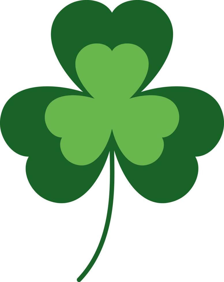 Isolated Shamrock Leaf Icon In Flat Style. vector