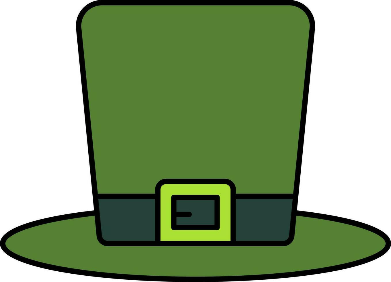 Leprechaun Hat Icon In Flat Style. vector