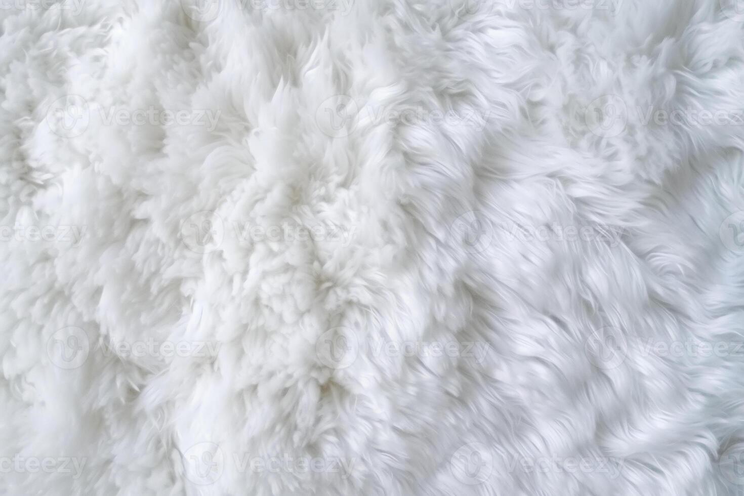 Very peri white color sheep fur sheepskin rug background Wool texture. photo