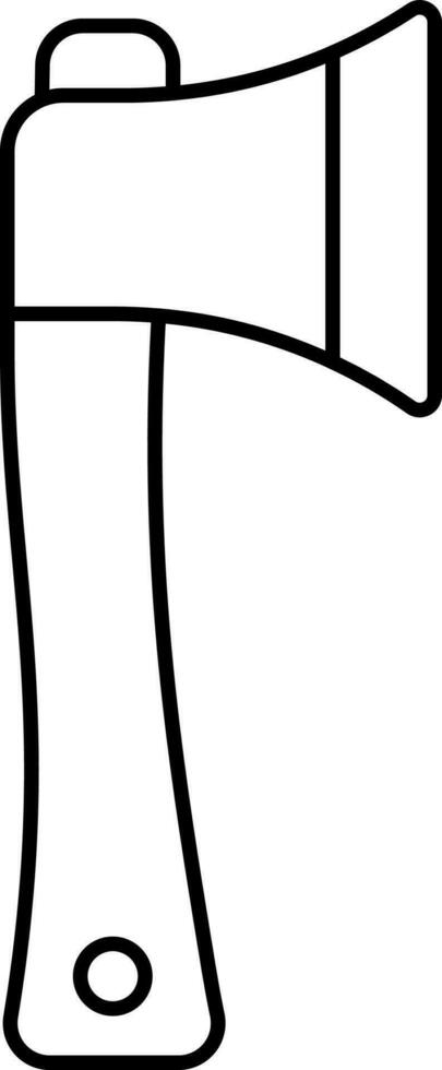 Axe Icon In Black Outline. vector