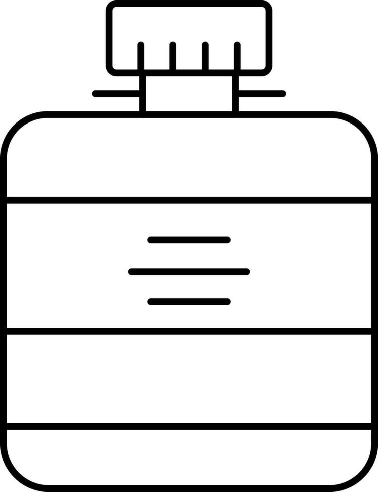 Mouthwash Icon In Black Outline. vector
