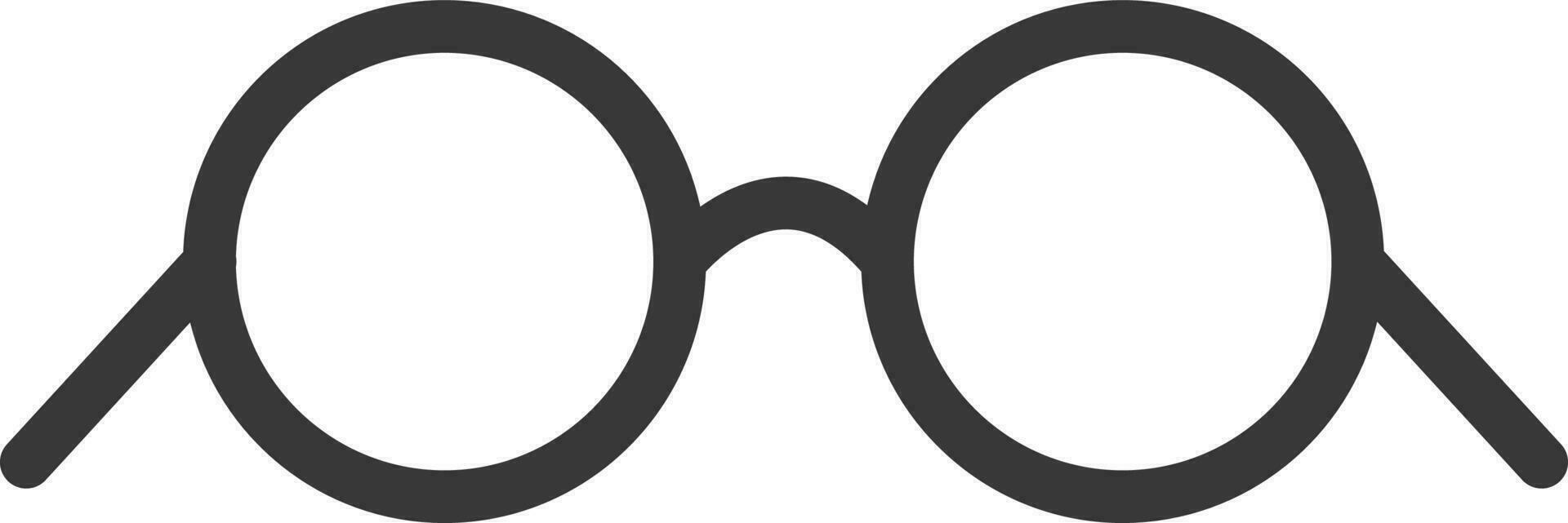 Black Eyeglasses Icon on White Background. vector