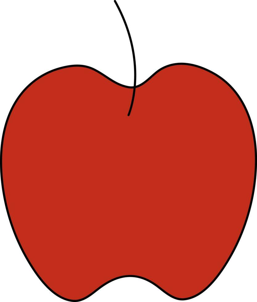 Red Apple Icon In Flat Style. vector