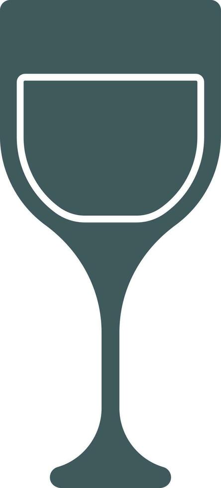 Drink Glass Icon In Gray And White Color. vector