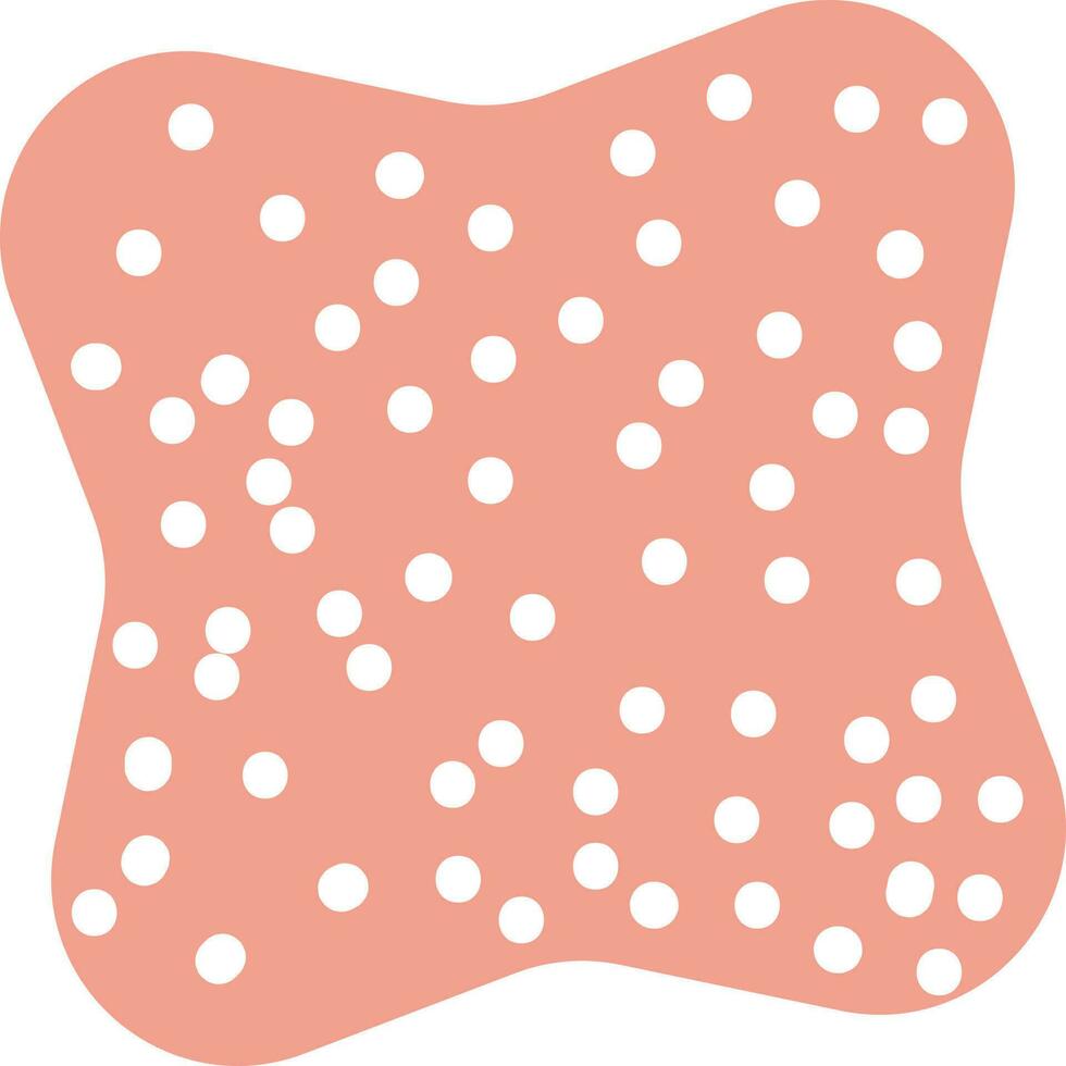 Cookie Icon In White And Red Color. vector
